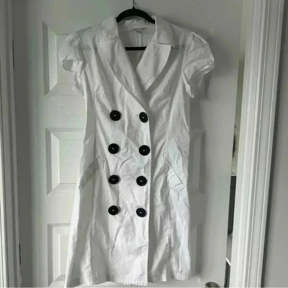 Vintage White Button Down Summer Dress, Size 8 - Picture 2 of 4